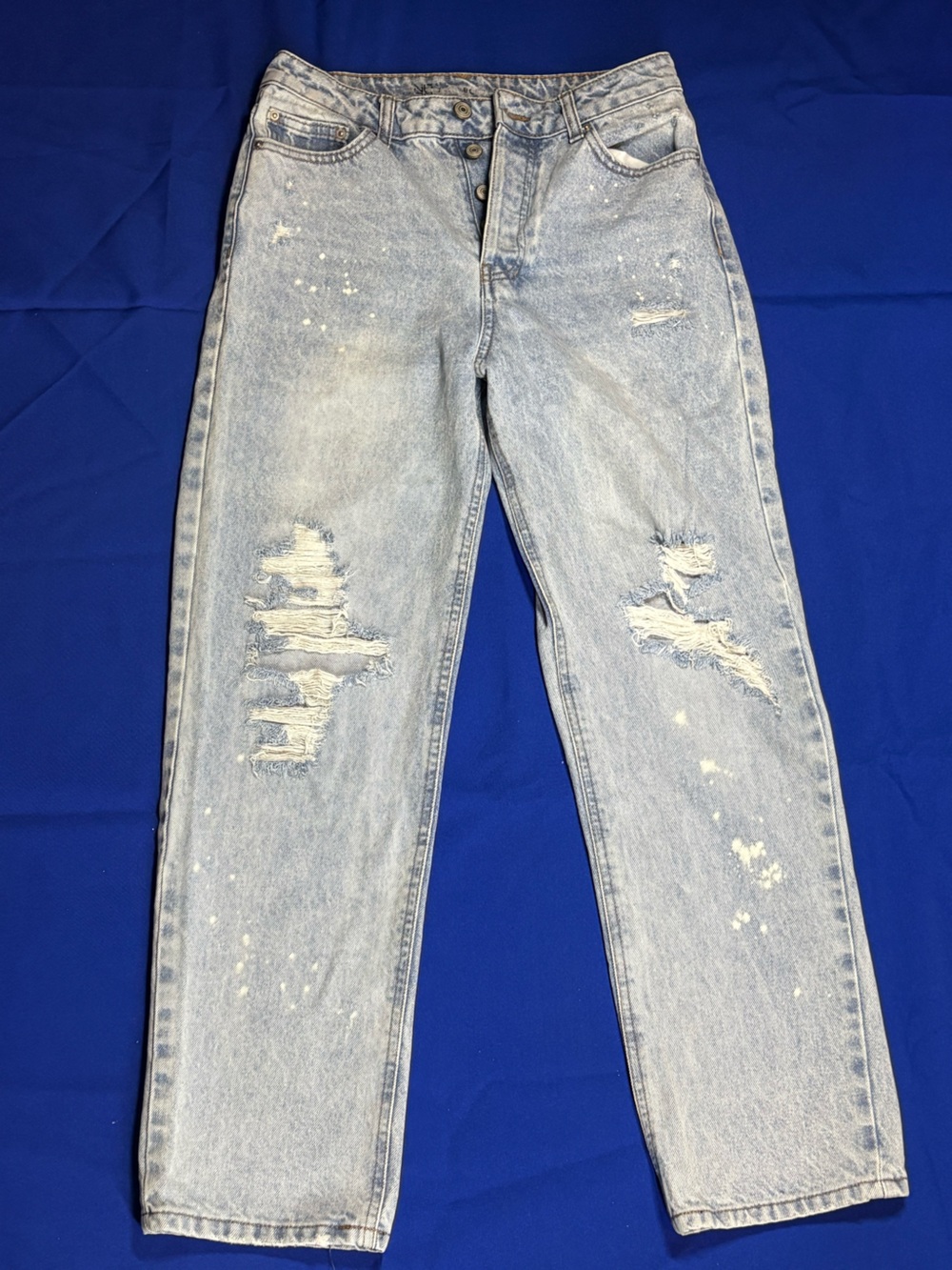 No Boundaries 90's Jeans Juniors Super High Rise Light Wash Blue Size 5